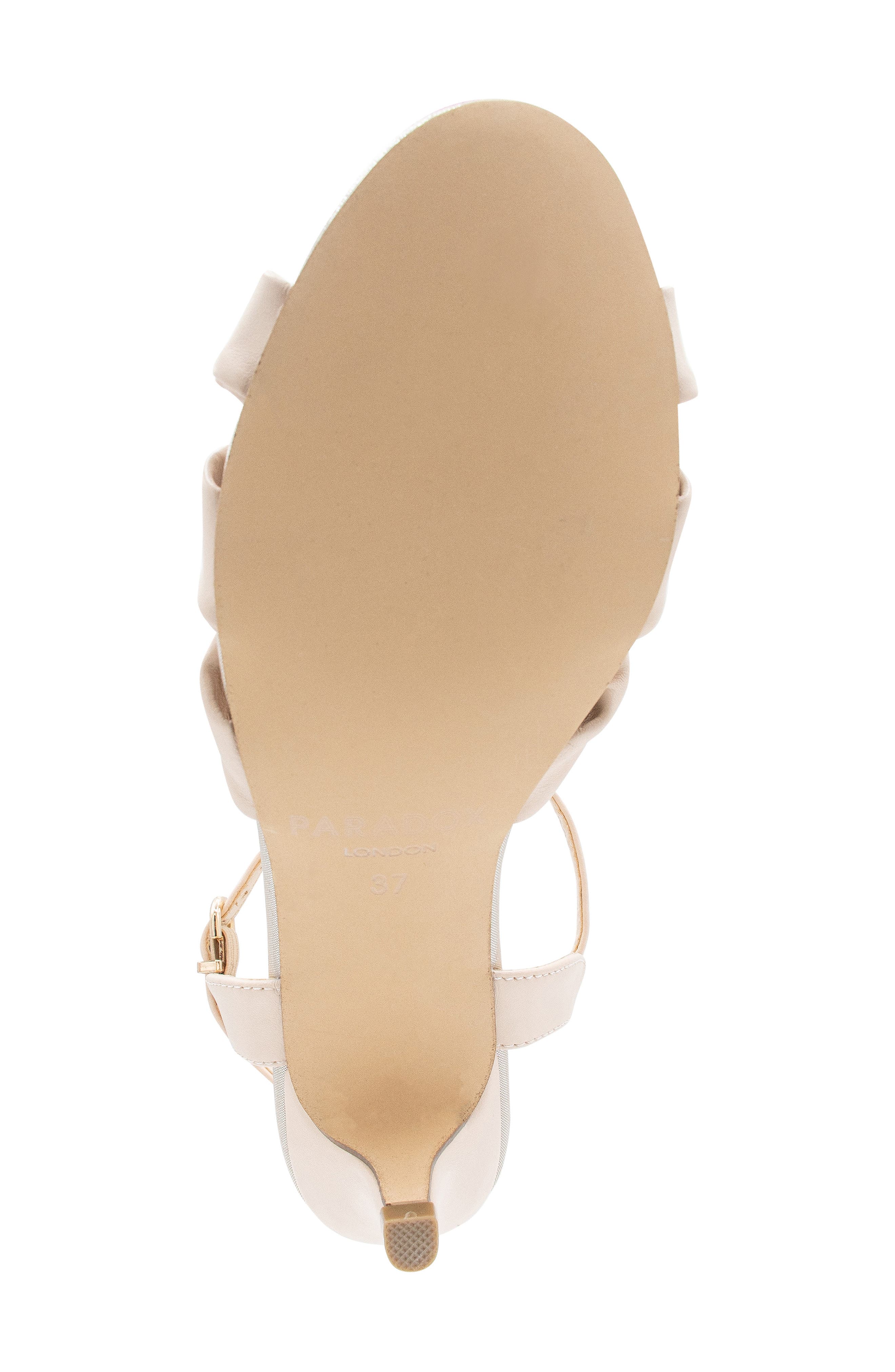 Paradox London Pink Monique Ankle Strap Kitten Heel Sandal, Alternate, color, Beige