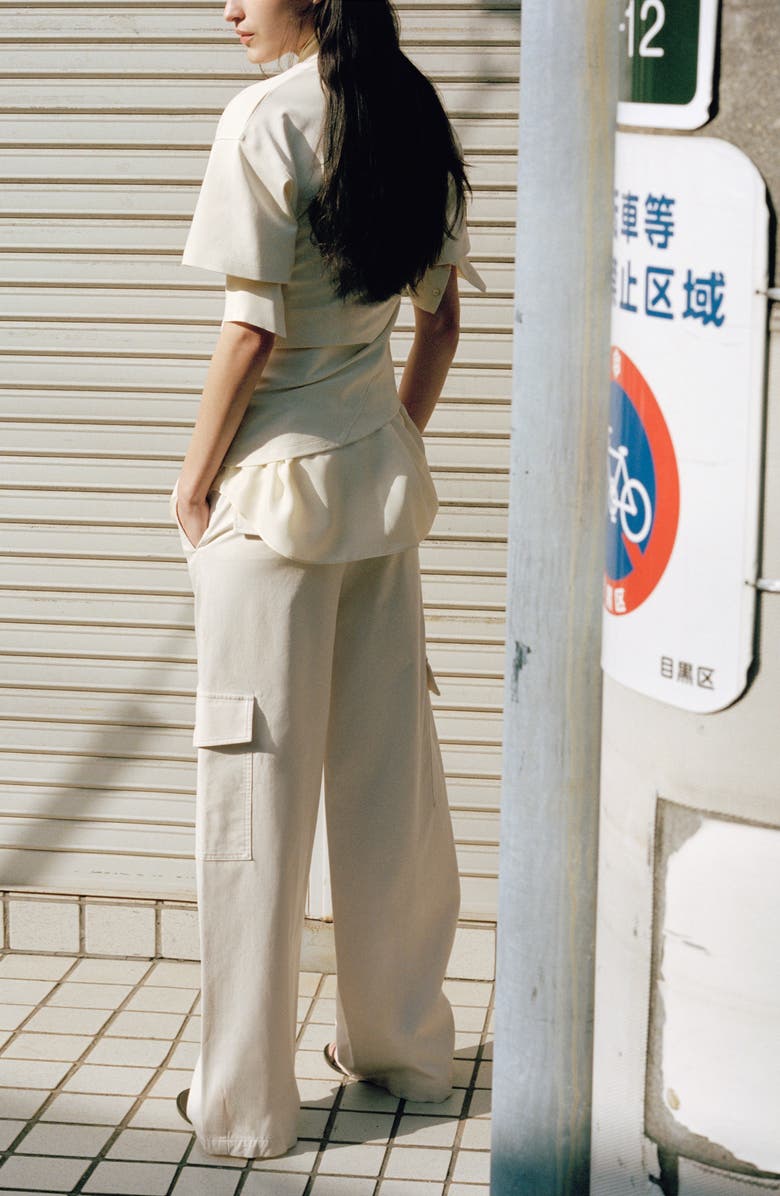 MANGO Straight Leg Stretch Cotton Cargo Pants, Alternate, color, 