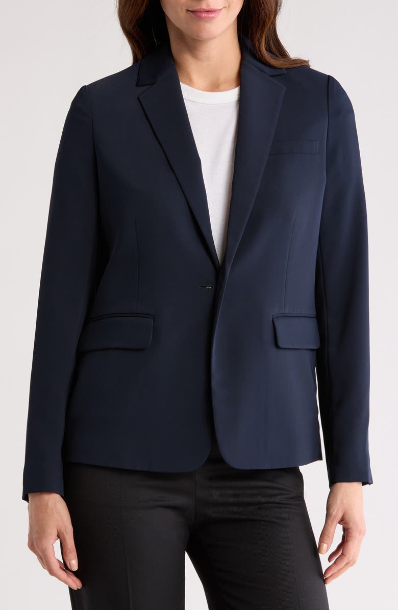 Vince Notch Lapel Blazer, Main, color, Coastal
