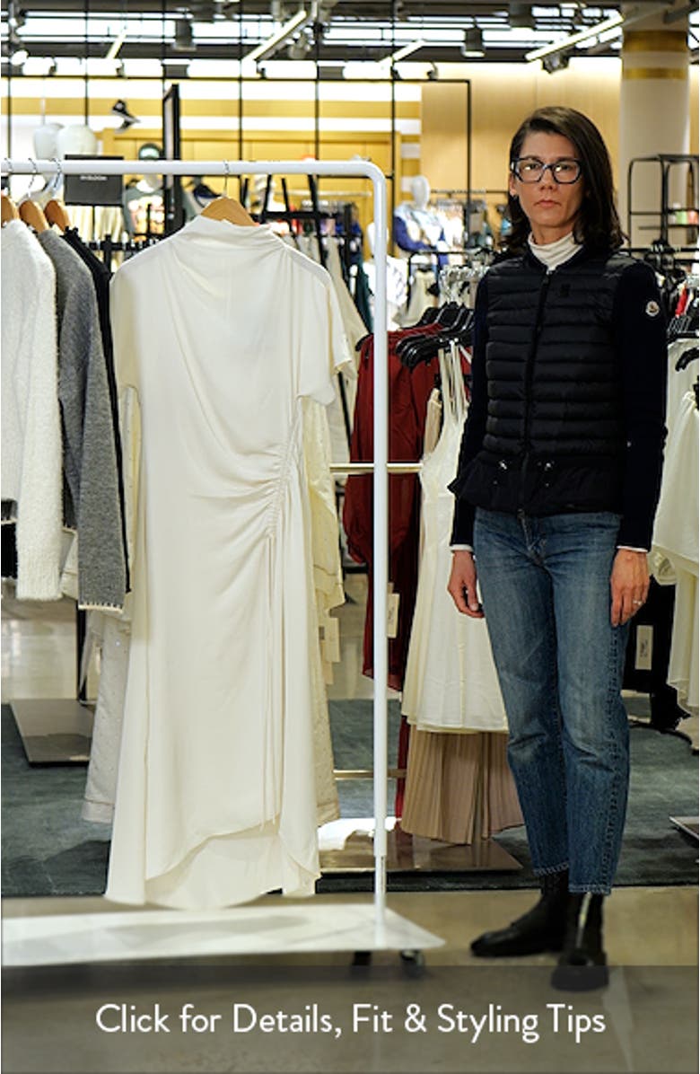 Rosie Mock Neck Side Drape Asymmetric Maxi Dress, sales video thumbnail