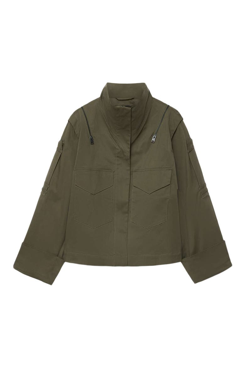 Leighton Cotton Blend Utility Jacket, Alternate, color, DARK KHAKI GREEN