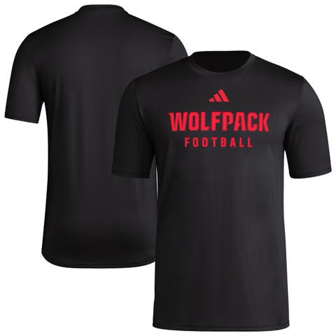 Men's adidas  Black NC State Wolfpack Locker Practice Football Pre-Game T-Shirt