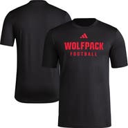 adidas Men's adidas Black NC State Wolfpack Locker Practice Football Pre-Game T-Shirt