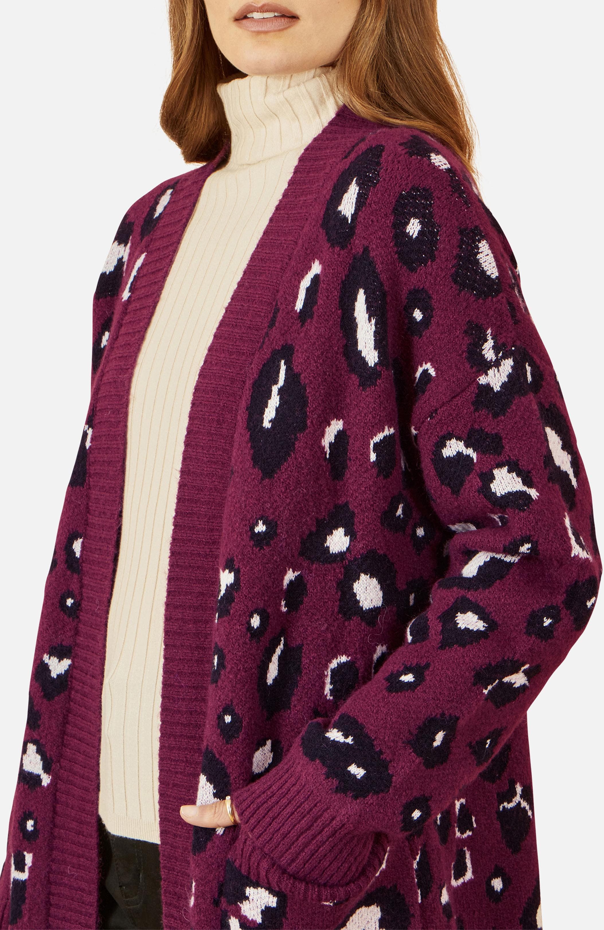 Animal Intarsia Long Cardigan thumbnail 8