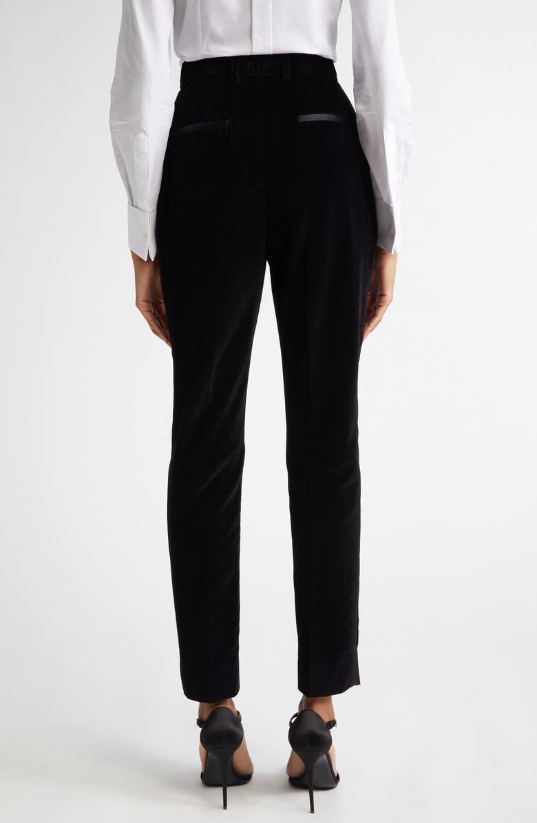 Dolce&Gabbana Tailored Velveteen Tuxedo Pants, Alternate, color, N0000 Nero