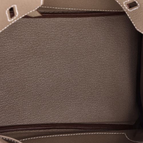 Pre-owned Hermes Hermes Birkin Handbag Grey Togo With Palladium Hardware 25 In Brown