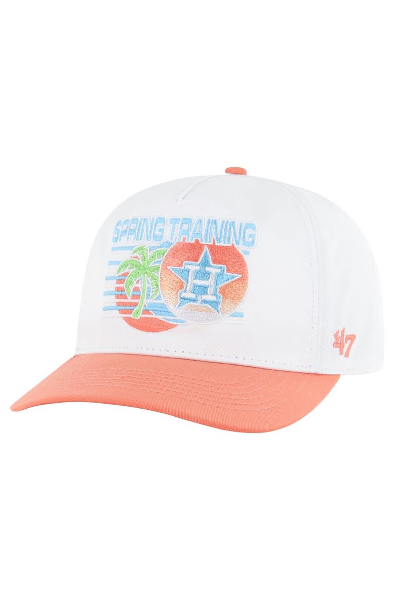 '47 Men's '47 White Houston Astros Spring Training Grapefruit League Solar Hitch Adjustable Hat, Main, color, 