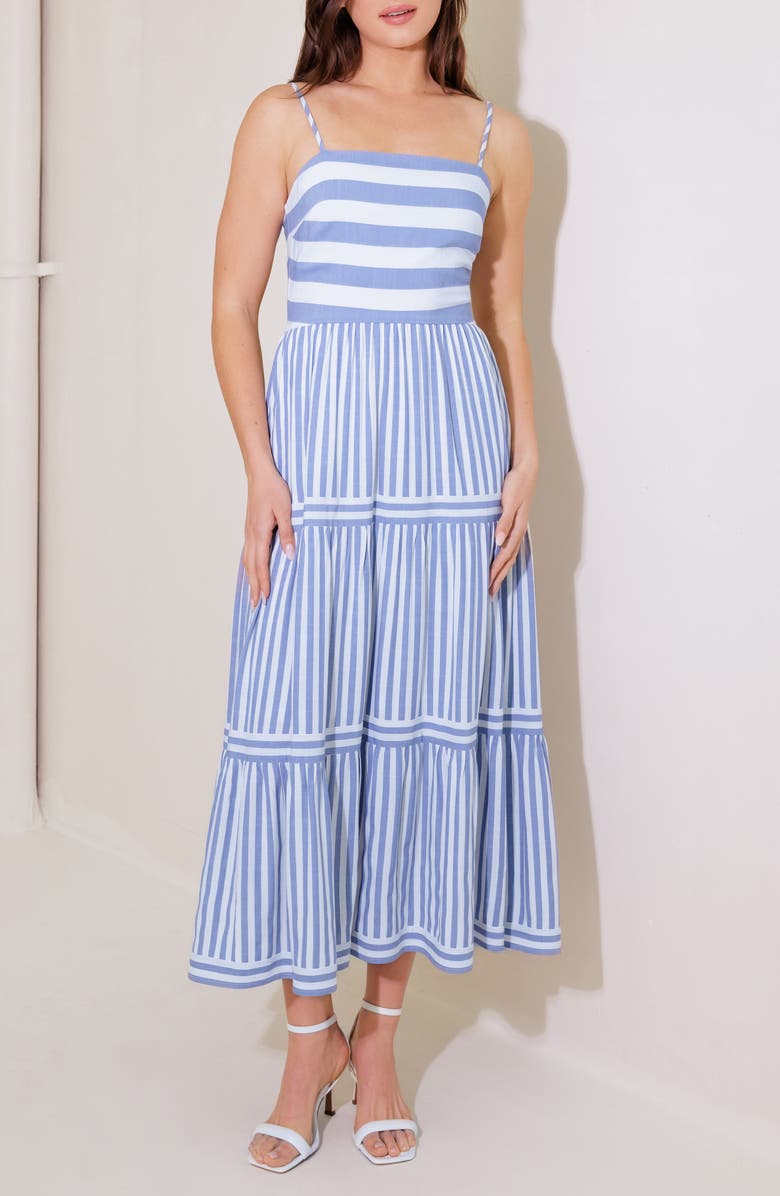 FREEMARKET Stripe Maxi Sundress, Alternate, color, Blue/ White