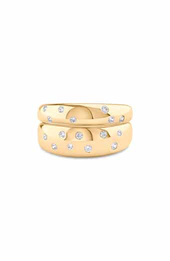 Set of 2 Cubic Zirconia Stackable Rings