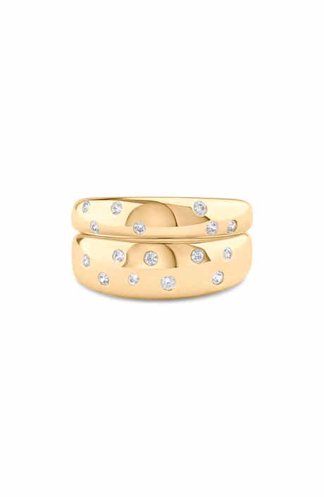 Set of 2 Cubic Zirconia Stackable Rings