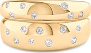 CZ by Kenneth Jay Lane Set of 2 Cubic Zirconia Stackable Rings
