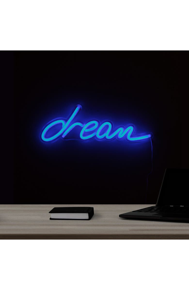 Northlight LED Dream Neon Lighted Wall Sign - 17" - Blue, Alternate, color, Blue