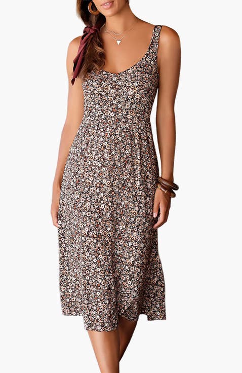 Women's Floral Bow Detail Dress