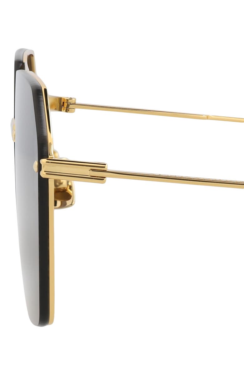 Bottega Veneta 61mm Aviator Sunglasses, Alternate, color, Gold Gold Grey