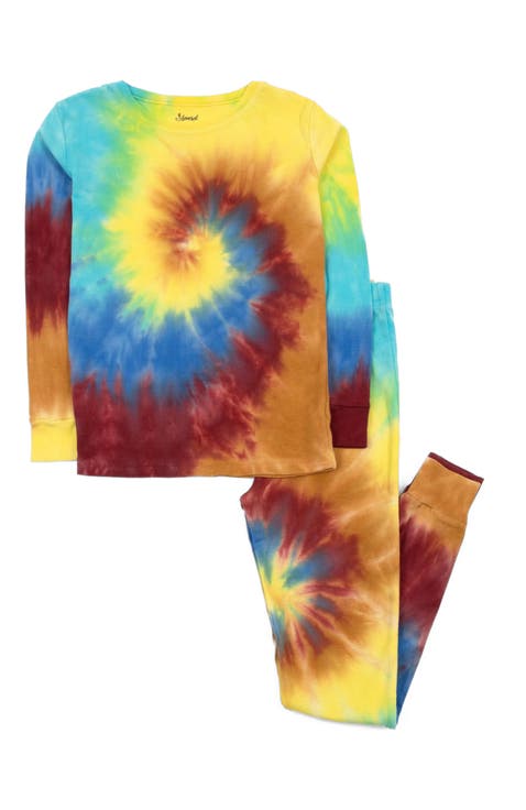 Kids Two-Piece Tie Dye Cotton Matching Family Pajamas (Toddler, Little Kid 
Big Kid)