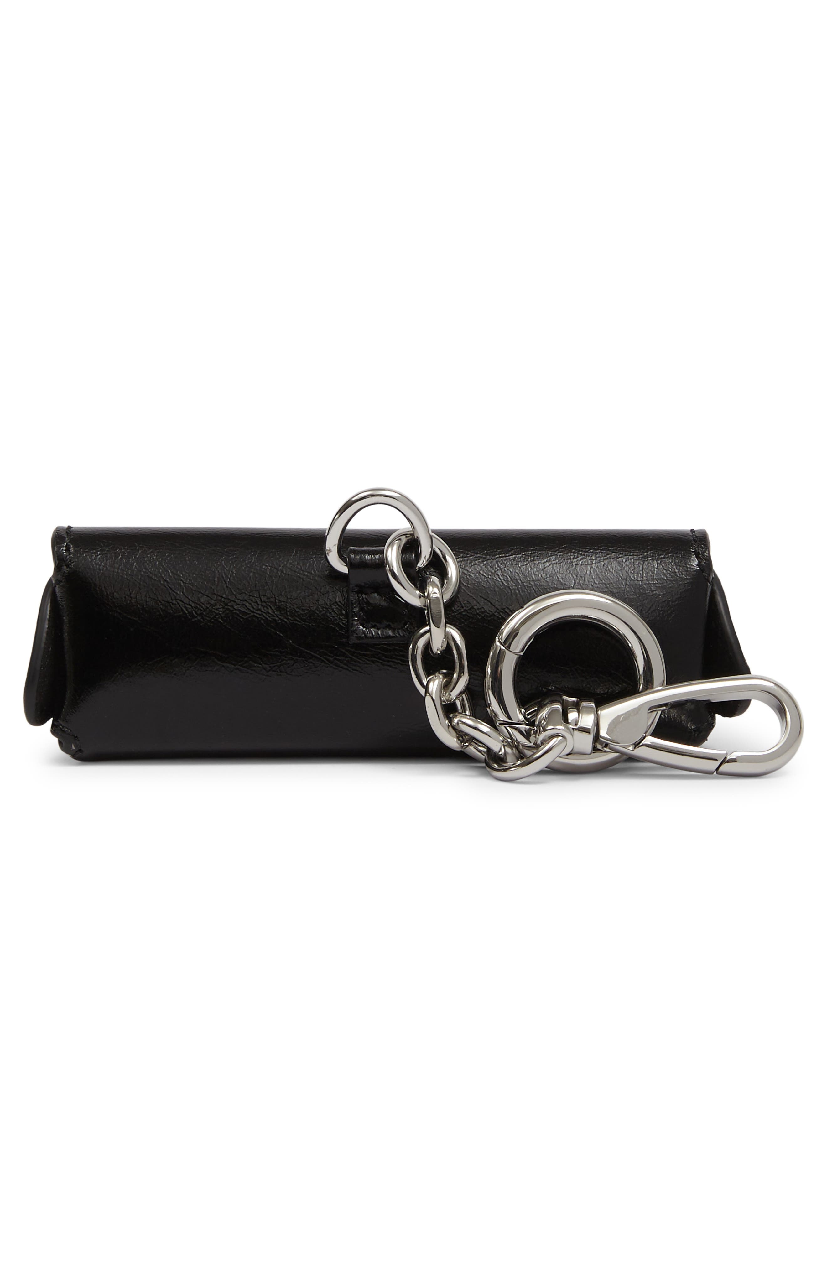 Maison Margiela Leather Liptick Holder, Alternate, color, Black