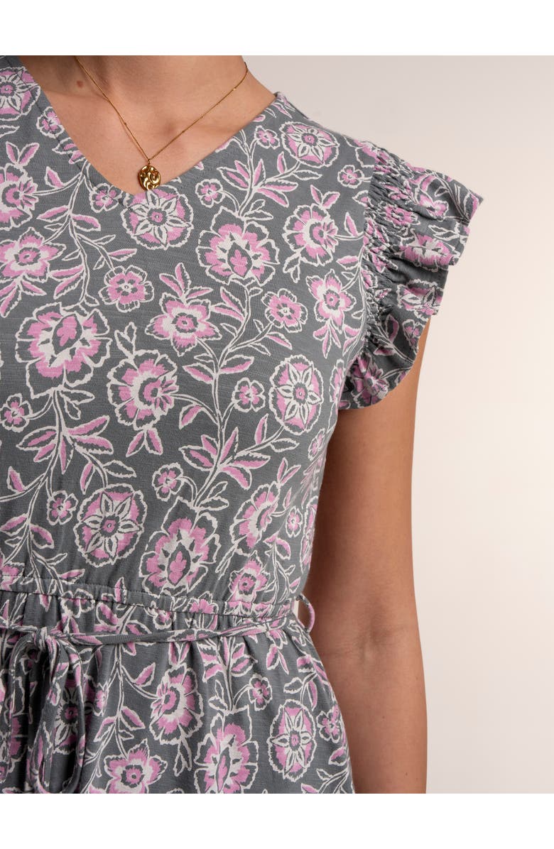 Brakeburn Manoela Floral Print Dress, Alternate, color, Khaki