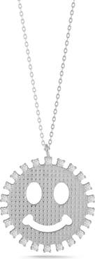 SPHERA MILANO Smiley Face Pendant Necklace