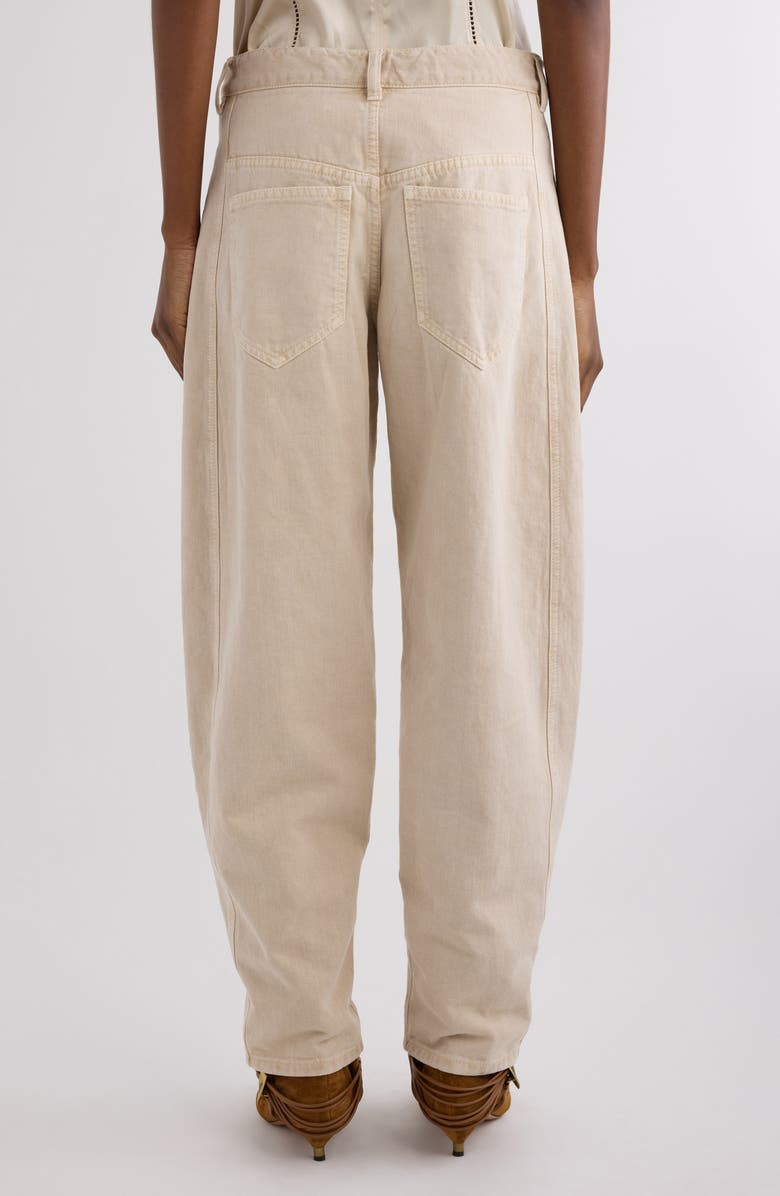 Isabel Marant Oriane Barrel Leg Jeans, Alternate, color, Ecru