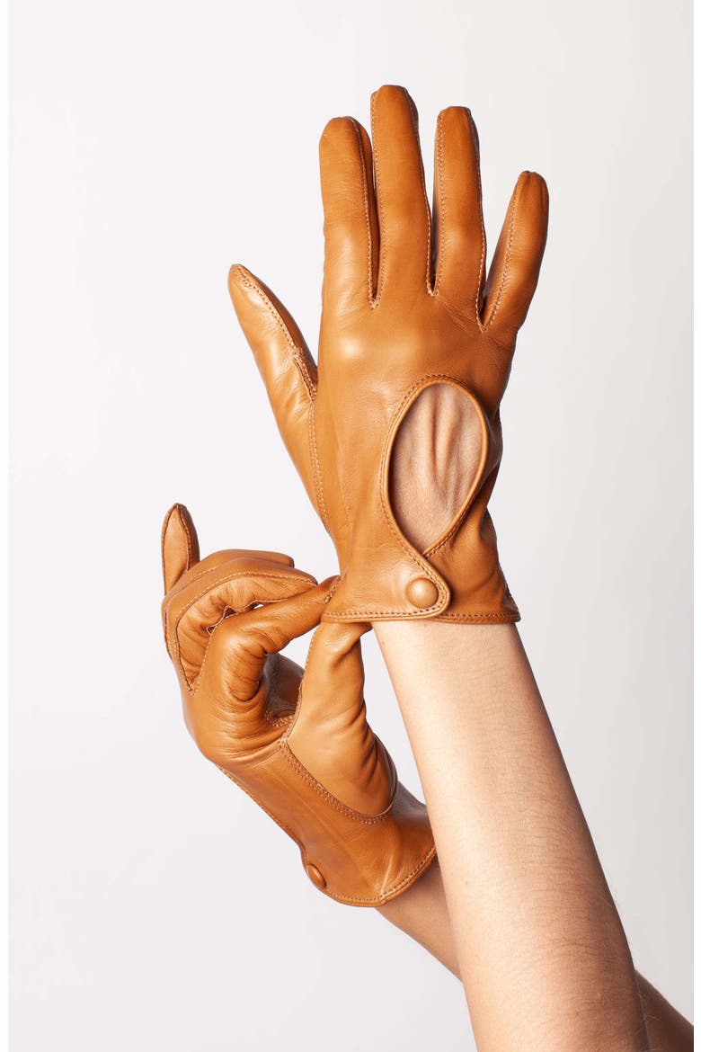 Washable Leather Driver Gloves, Alternate, color, CAMEL