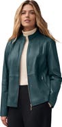 Jessica London Zip Front Leather Jacket