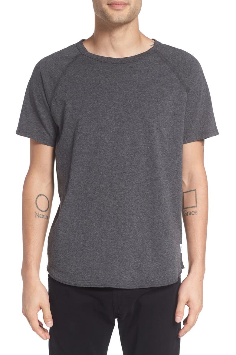 Lightweight Jersey Raglan T-Shirt, Main, color, CHARCOAL