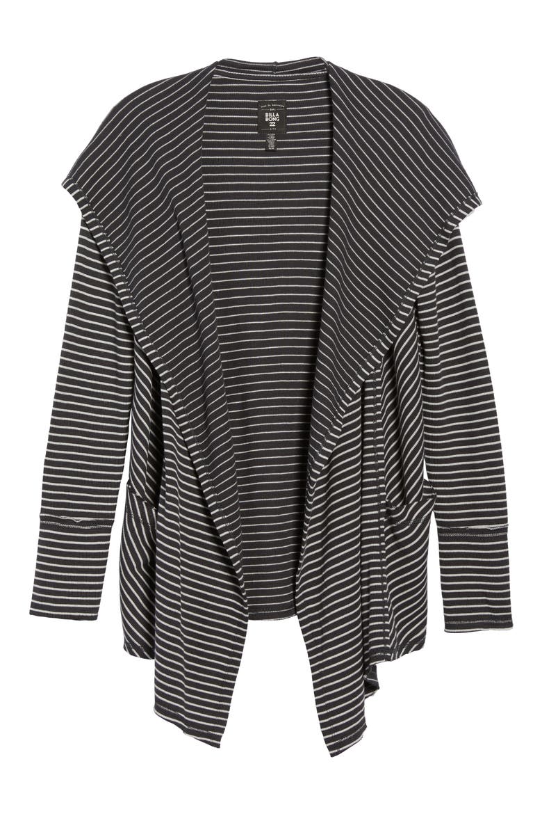 Make Way Thermal Hooded Cardigan, Alternate, color, OFF BLACK
