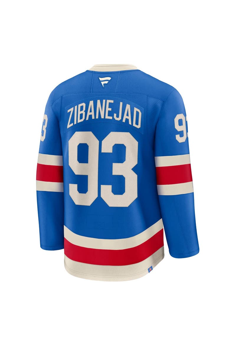 Men's Fanatics Mika Zibanejad Blue New York Rangers Centennial Premium Jersey, Alternate, color, Blue