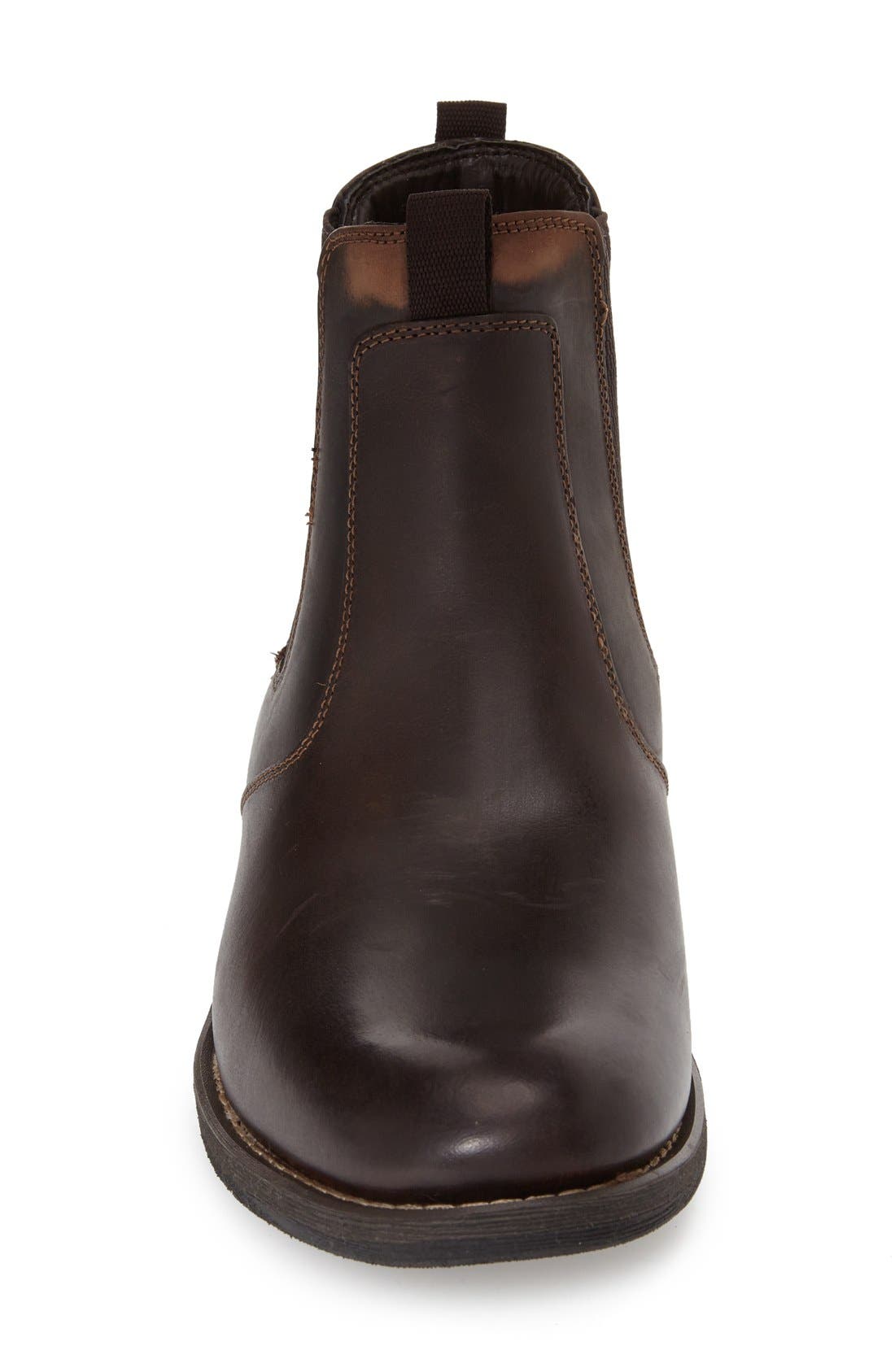 'Daily Double' Chelsea Boot, Alternate, color, DARK BROWN