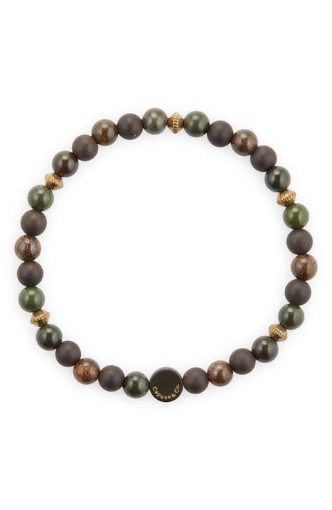 Men's Beaded Stretch Bracelet