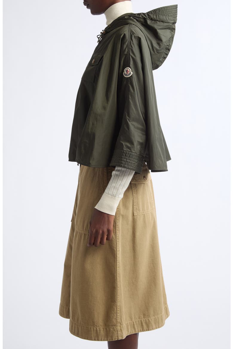 Hooded Nylon Cape, Alternate, color, MILITARY GREEN
