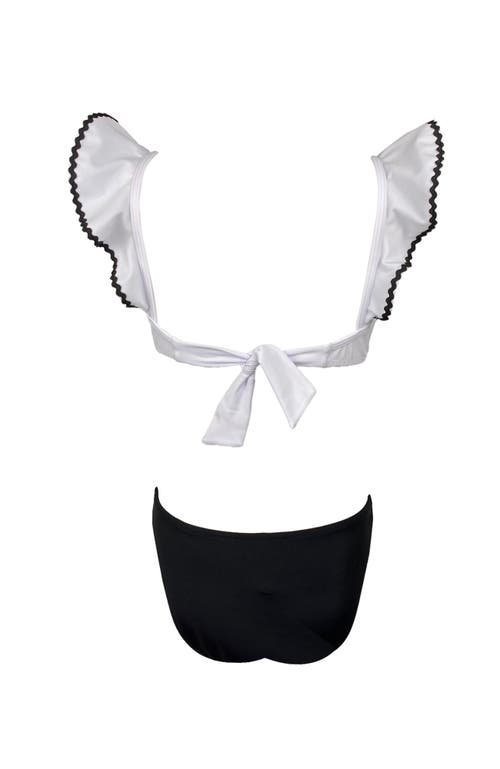 Nessi Byrd Kids' Ruffle Ric-rac Trim Two-piece Swimsuit