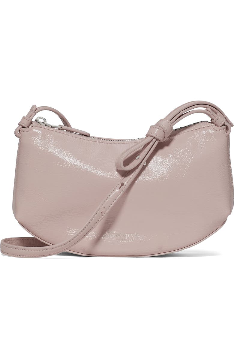 Kate Spade New York loop glazed leather crossbody bag, Main, color, Morning Beach