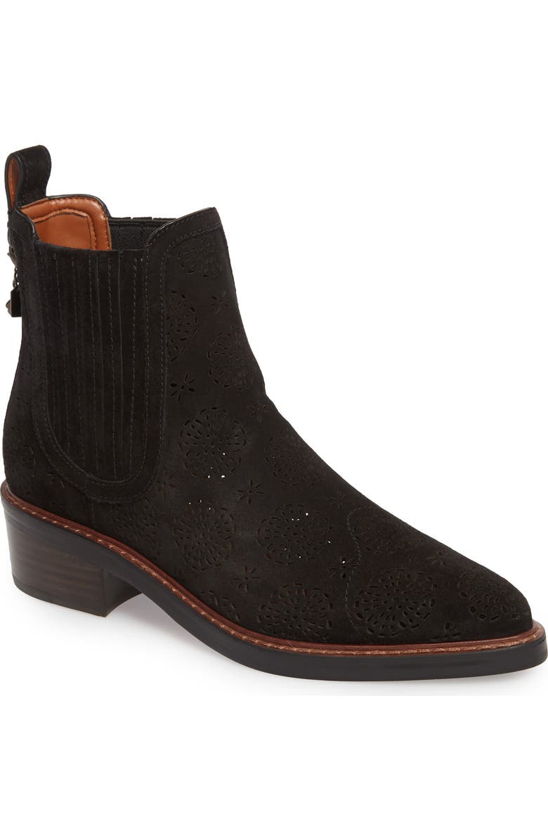 COACH Bowery Tea Rose Cutout Chelsea Bootie, Main, color,