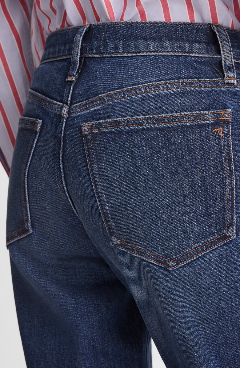 Madewell The Longline Straight Leg Jeans, Alternate, color, Midnight Waters Wash