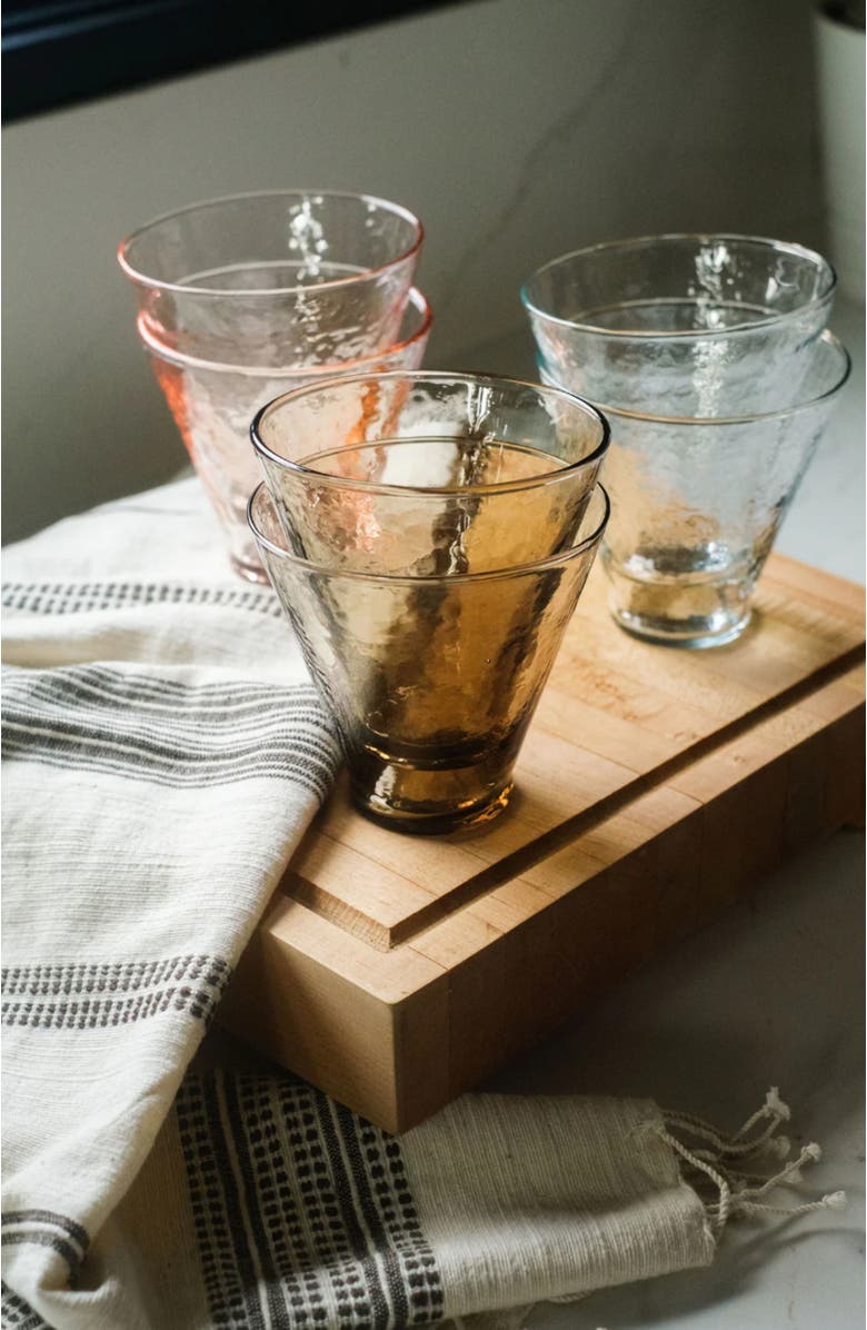 Creative Women Handblown Hammered Dessert Cup - Set of 4, Alternate, color, Clear