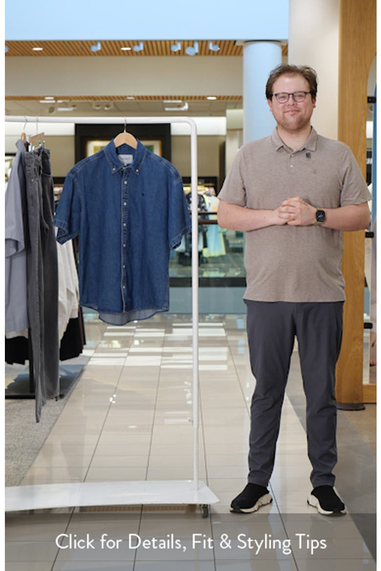 Lucas Short Sleeve Cotton Denim Button-Down Shirt video