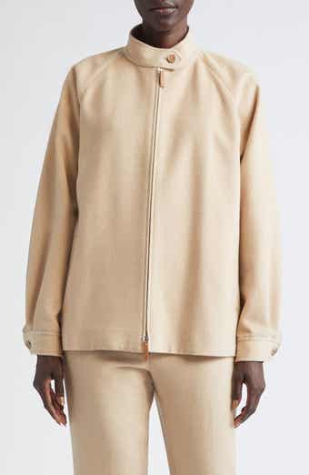 Oversize Camel Hair Bomber Jacket