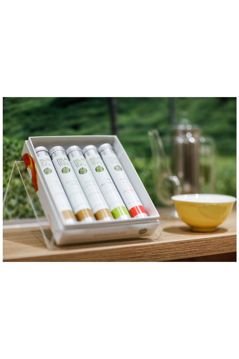 5 Vial Floral Tea Tasting Set, Alternate, color, WHITE
