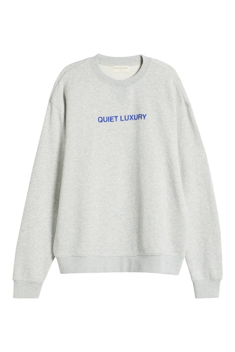Quiet Luxury Crewneck Sweatshirt, Alternate, color, ASH