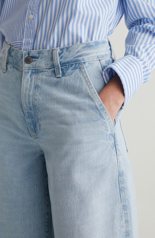 Shop Ag Stella Mid Rise Wide Leg Palazzo Jeans In Idol