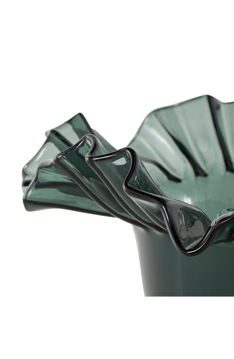 VIVIAN LUNE HOME Green Glass Vase, Alternate, color,