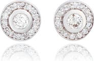 SUZY LEVIAN DIAMONDS 14K Gold Round Diamond Halo Stud Earrings