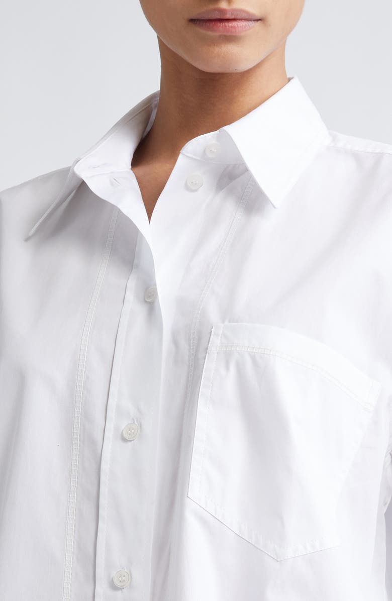 Victoria Beckham Organic Cotton Poplin Crop Shirt, Alternate, color, 