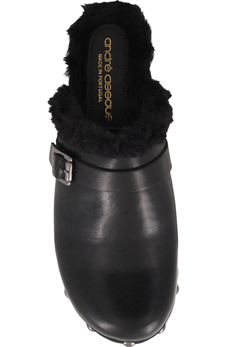 André Assous Orla Platform Clog, Alternate, color, Black/ Black