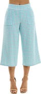 Nina Leonard Gingham Crop Wide Leg Pants
