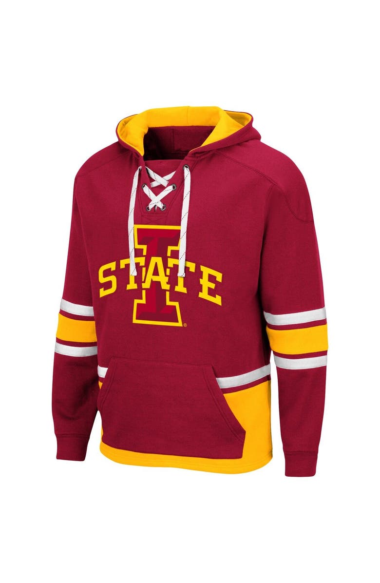 COLOSSEUM Men's Colosseum Cardinal Iowa State Cyclones Lace Up 3.0 Pullover Hoodie, Alternate, color, Cardinal