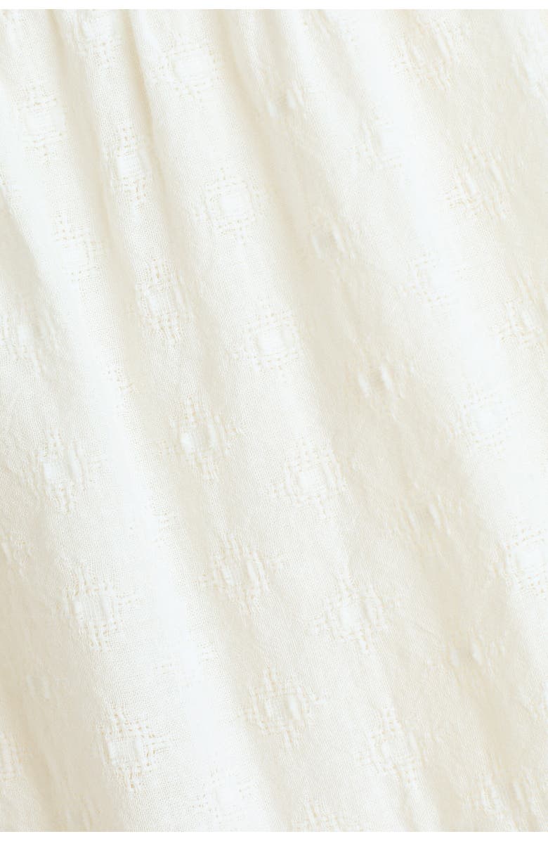 H&M Tiered Cotton Dress, Alternate, color, Cream