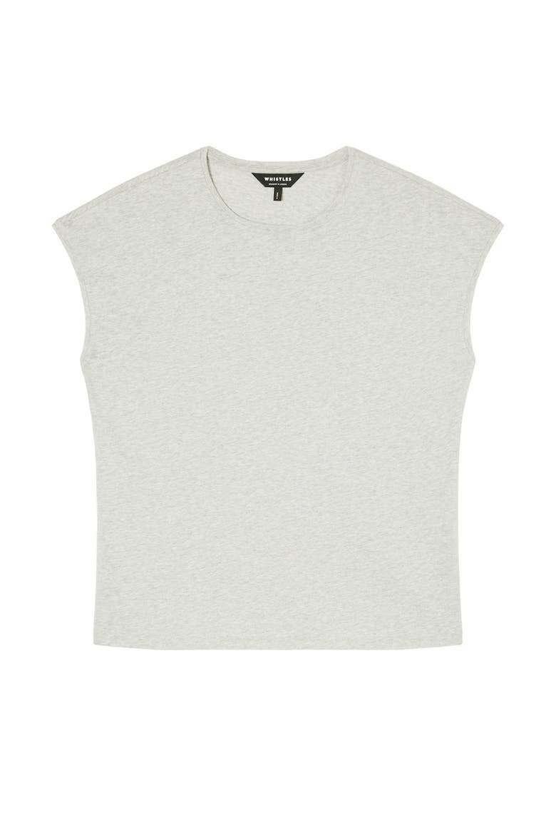 Cap Sleeve Relaxed Fit T-Shirt, Alternate, color, Grey Marl