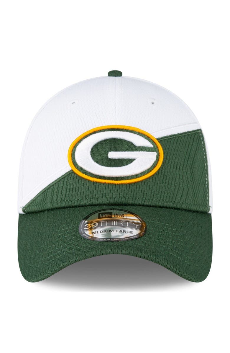 New Era Men's New Era  White/Green Green Bay Packers 2023 Sideline 39THIRTY Flex Hat, Alternate, color, White